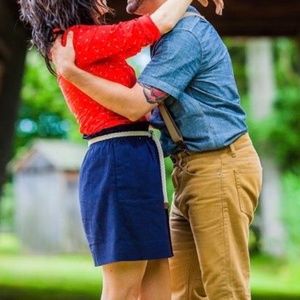 ** J.Crew Paper Bag Navy Blue Sidewalk Skirt